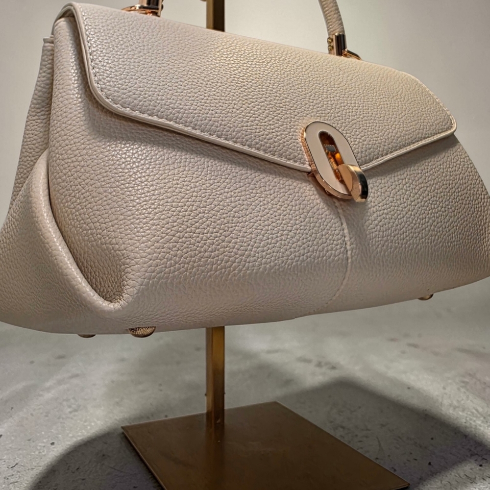 Elegance in the Details Vanilla Satchel Handbag by Purple and Lilac Co. NWT - Picture 6 of 9